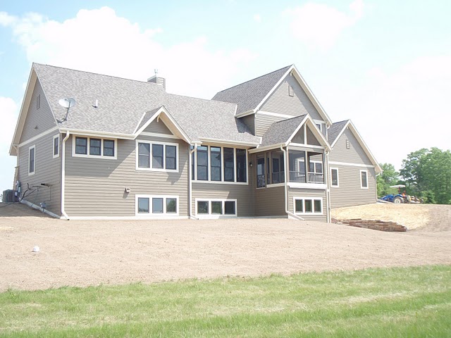 Freshly graded lawn done by Bob's Grading.